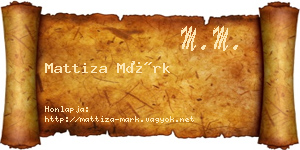 Mattiza Márk névjegykártya